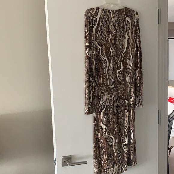 Chetta B jersey dress wood pattern sz 10 - Picture 4 of 14